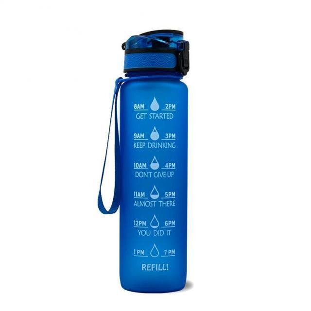 1L Track water bottle - Motivation - Time marker - Without BPA